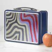 Coloured Waves Metal Lunchbox (Beispiel)