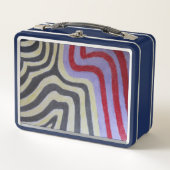Coloured Waves Metal Lunchbox (Vorderseite)