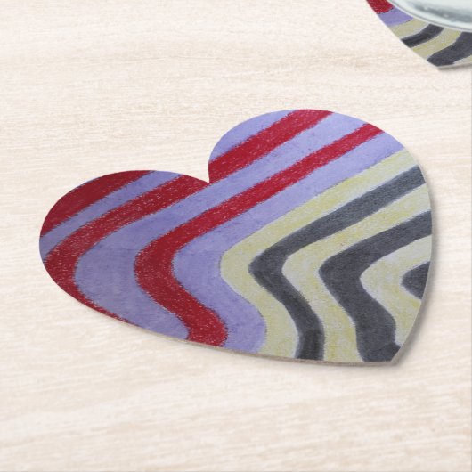 Coloured Waves Paper Coaster Untersetzer (angewinkelt)