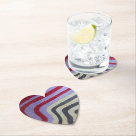 Coloured Waves Paper Coaster Untersetzer
