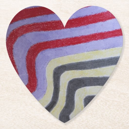 Coloured Waves Paper Coaster Untersetzer (Vorderseite)