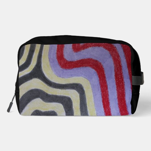 Coloured Waves Print Cut Sew Bag Waschbeutel (Rückseite)