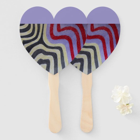 Coloured Waves Set of Fans Fächer (Vorne und Hinten)