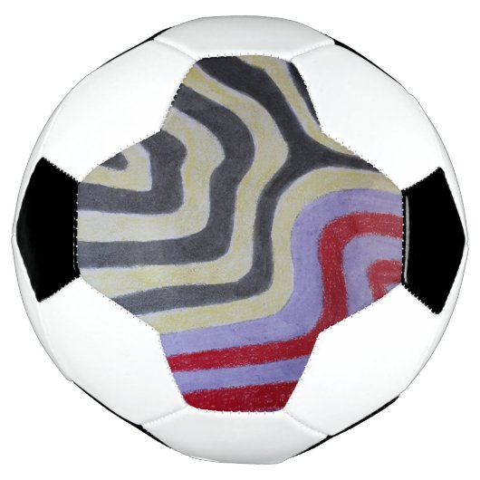 Coloured Waves Soccer Ball (Gedreht)