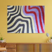 Coloured Waves Stretched Canvas Print Leinwanddruck (Insitu (Wohnzimmer))