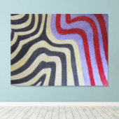 Coloured Waves Stretched Canvas Print Leinwanddruck (Insitu (Holzboden))