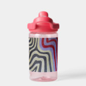 Coloured Waves Water Bottle Trinkflasche (Rückseite)