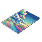 Colourful Abstract Cloud Landscape Notebook Notizblock (Linke Seite)