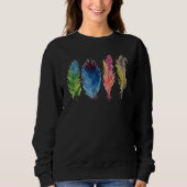 Colourful bird feathers sweatshirt (Vorderseite)