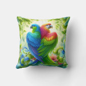 Colourful bird Throw Cushion Kissen (Rückseite)