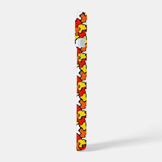 Colourful blob all over print iphone 15 case hülle (Linke Seite)