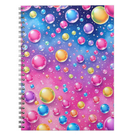 Colourful bubble notebook  notizblock