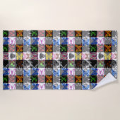 Colourful Butterfly Plaid Tartan Check Design Strandtuch (Vorderseite)