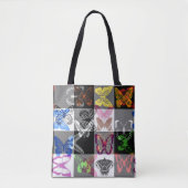 Colourful Butterfly Plaid Tartan Check Design  Tasche (Vorderseite)