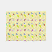 Colourful Buzzy Bee Fleecedecke (Vorderseite (Horizontal))