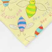 Colourful Buzzy Bee Fleecedecke (Ecke)