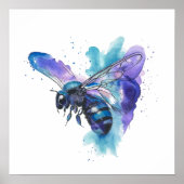 Colourful cat watercolor artwork poster (Vorne)