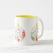 Colourful Christmas Ornament Zweifarbige Tasse (VorderseiteRechts)