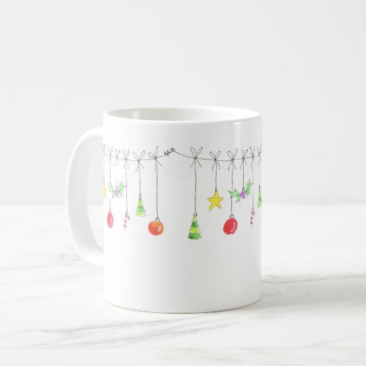 Colourful Christmas Ornaments Kaffeetasse (Vorderseite Links)