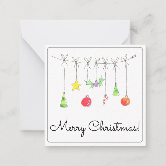 Colourful Christmas Ornaments Mitteilungskarte (Vorderseite)