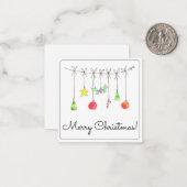 Colourful Christmas Ornaments Mitteilungskarte (Vorderseite/Rückseite Beispiel)