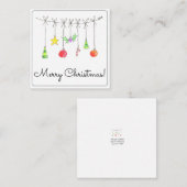 Colourful Christmas Ornaments Mitteilungskarte (Vorne/Hinten)
