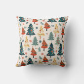 Colourful Christmas Pine Trees Seamless Pattern Kissen (Rückseite)