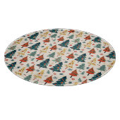Colourful Christmas Pine Trees Seamless Pattern Schneidebrett (Ecke)