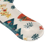 Colourful Christmas Pine Trees Seamless Pattern Schneidebrett (Ecke)