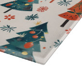 Colourful Christmas Pine Trees Seamless Pattern Schneidebrett (Ecke)