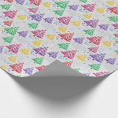 Colourful Christmas Trees Xmas Geschenkpapier (Ecke)