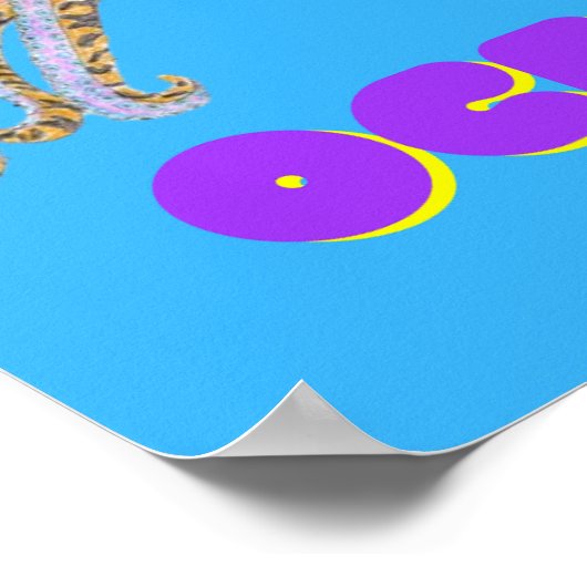 Colourful Cuttlefish Poster (Ecke)