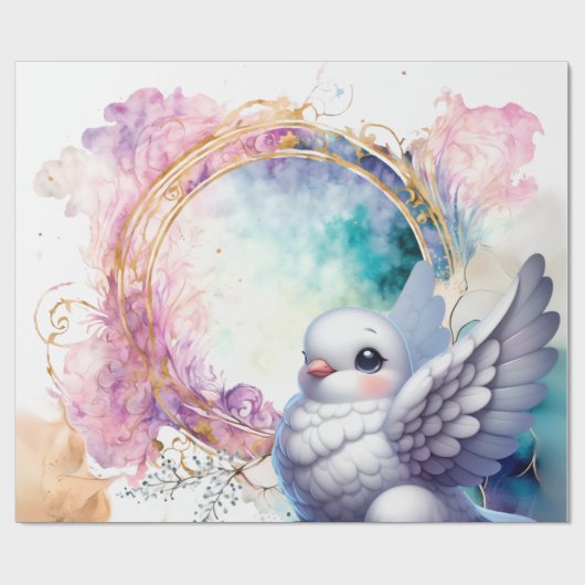 Colourful Dove Geschenkpapier (Flach)