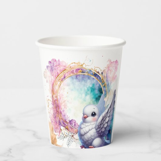 Colourful Dove Pappbecher (Rückseite)