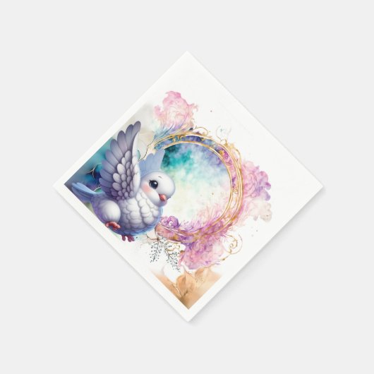 Colourful Dove Serviette (Ecke)