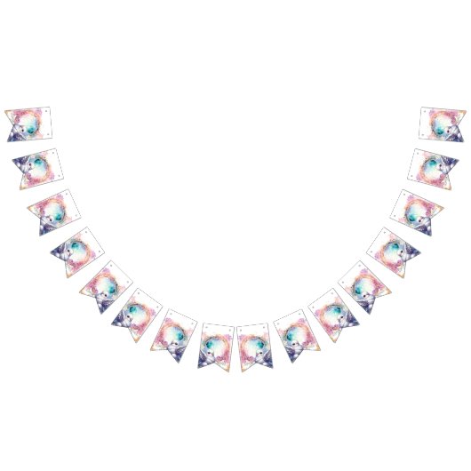 Colourful Dove Wimpelkette (Alle)