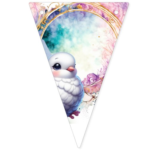 Colourful Dove Wimpelkette (Zweite Fahne)