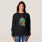 Colourful Eiffel Tower of Paris France Sweatshirt (Vorne ganz)