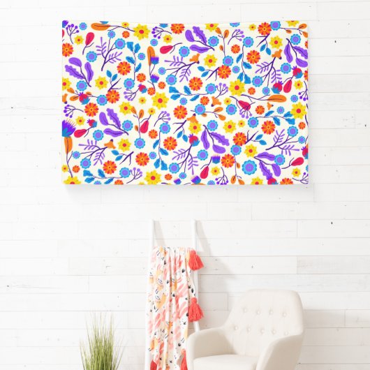 Colourful Exotic Floral Pattern-23146 Banner (InSitu)