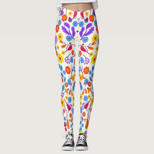 Colourful Exotic Floral Pattern-23146 Leggings (Vorderseite)