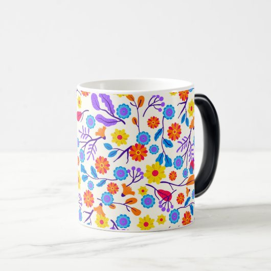 Colourful Exotic Floral Pattern-23146 Verwandlungstasse (VorderseiteRechts)