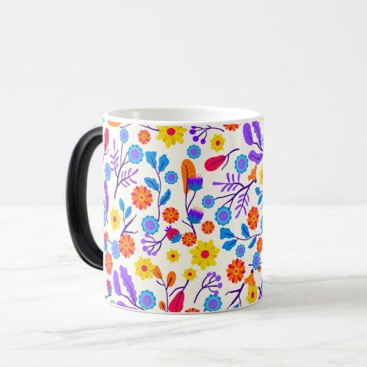 Colourful Exotic Floral Pattern-23146 Verwandlungstasse (Vorderseite Links)