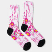 Colourful Flower Designed  Socken (Rechts)