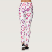 Colourful Flowers pattern Design Leggings (Rückseite)