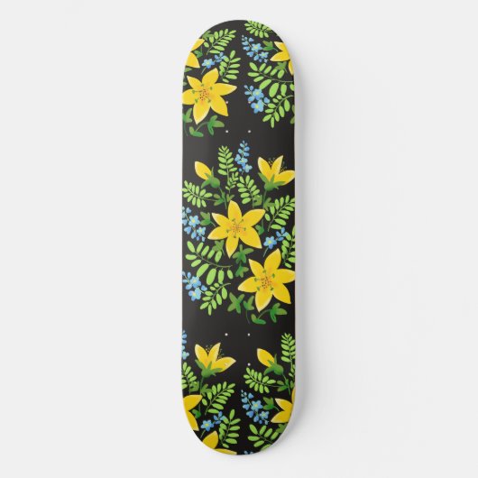 Colourful flowers skateboard (Vorderseite)