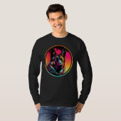 Colourful German Shepherd Dog Dad Mom Graffity T-Shirt (Vorne ganz)