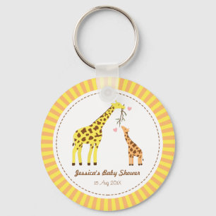 Colourful Giraffe Mommy and Baby Party Favors Schlüsselanhänger