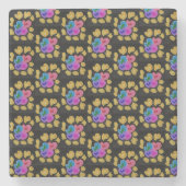 Colourful Hearts Design Steinuntersetzer (Vorderseite)