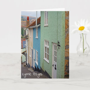 Colourful houses, Lyme Regis, Dorset, England Karte
