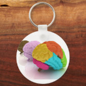 Colourful Human Brains Keychain Schlüsselanhänger (Vorderseite)